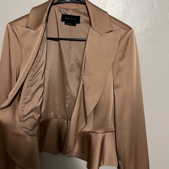 BCBGMAXARIA Satin Peplum Blazer - Picture 9 of 12